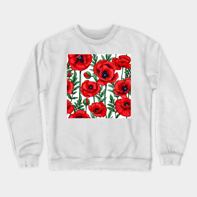 poppy Crewneck Sweatshirt by  ESHA-Studio